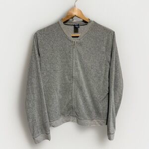 Vintage GAP Women's Gray Long Sleeve Full Zip Jacket Size Large 90s VTG indie